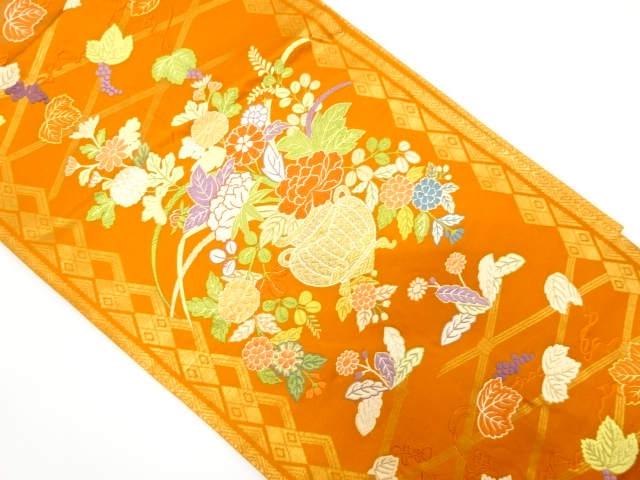 JAPANESE FUKURO OBI / WOVEN FLOWER